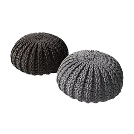 Knitted poof